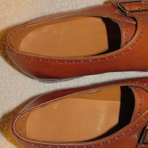 Edward Green Hove Brown Leather Brogue Monk Strap Loafers 11.5 NWOB main image 8